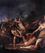 Gregorio Lazzarini Orpheus and the Bacchantes painting